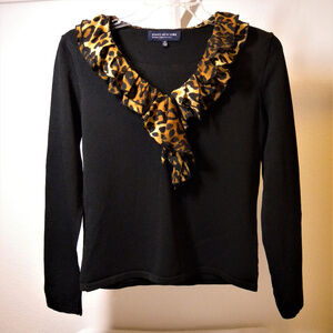 Jones New York Signature Sweater with Ruffle Size: PS